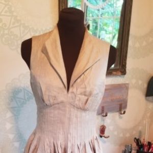 Gold Dress with Full Skirt